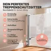 Aufrollbares Treppenschutzgitter weiß - kindersicheres Produktbild-Vorschau 3