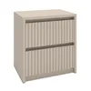 Nachttisch Kaschmir Beige 42x30x45 cm mit zwei Schubladen – Produktbild-Vorschau 1