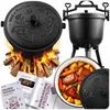 GARNEK EMALIOWANY KOCIOŁEK ŻELIWNY EMALIOWANY 8l na ognisko Podgląd zdjęcia produktu 1