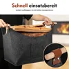 Panier en feutre gris foncé pour bois de cheminée, Ikodm, Voir les images du produit 3