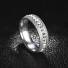 INF Anello in acciaio alla moda D'argento Anteprima dell’immagine prodotto 3
