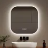 A modern bathroom vanity with a sink and a lighted mirror above it. Podgląd zdjęcia produktu
