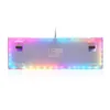 The back of a mechanical keyboard with RGB lighting. Produktbild-Vorschau