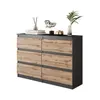 GABRIEL - Cassettiera / credenza con 6 cassetti - Antracite Anteprima dell’immagine prodotto 1