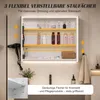 GIHAUVIA Spiegelschrank Bad LED mit Beleuchtung 2-türig Produktbild-Vorschau 5