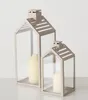 Laterne - 14 x 35 cm - Beige - Metall - Glas - Produktbild-Vorschau 3