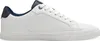 A side view of a white sneaker with navy accents. Podgląd zdjęcia produktu