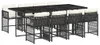 vidaXL 9-tlg. Garten-Essgruppe mit Kissen Schwarz Poly Produktbild-Vorschau 1