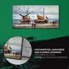 Wandbild Leinwand Bilder Wanduhr 60x30 Gemälde Ozean Meer Produktbild-Vorschau 5