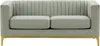SLF24 - Zweisitzer-Sofa Slender Wood - hellgrau - Velluto Produktbild-Vorschau 1