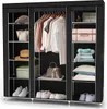 Intirilife Faltschrank 150x175x45 cm in RABEN SCHWARZ - mit Produktbild-Vorschau 1