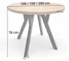 Runder ausziehbarer Esstisch Giuseppe Ø100 (150/200 cm) + 4 Produktbild-Vorschau 7