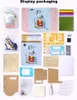A flat lay of a DIY miniature house kit, showing all the components and packaging. Anteprima dell’immagine prodotto