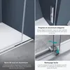 doporro Porte de Douche Coulissante 130x195cm pour Niche Voir les images du produit 5