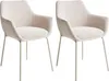 BELIANI Esszimmerstuhl 2er Set Hellbeige aus Chenille Stoff Produktbild-Vorschau 1