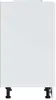 A white cabinet with black legs on a white background. Voir les images du produit