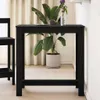 A black bar table with a plant and a vase on it, in a room with light-colored curtains. Produktbild-Vorschau