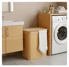 Relaxdays Wäschekorb mit Deckel, Bambus, 150 l, 3 Fächer, Produktbild-Vorschau 6