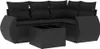 vidaXL 5-częściowa sofa ogrodowa z poduszkami z czarnego Podgląd zdjęcia produktu 1