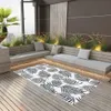 vidaXL Outdoor-Teppich ARAKIL Weiß und Schwarz 160x230 cm Produktbild-Vorschau 2