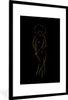 MuchoWow® Gerahmtes Poster Frau - Gold - Schwarz - Produktbild-Vorschau 1