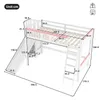 OKWISH Lit Mezzanine 90x200 cm - Lit Enfant avec Étagère et Voir les images du produit 7