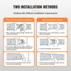 Diagrams illustrating two different installation methods for a flexible duct or pipe. Anteprima dell’immagine prodotto
