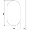 Mexen Loft lustro łazienkowe owalne 80 x 45 cm, rama złota Podgląd zdjęcia produktu 6