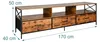 Relaxdays, mueble de TV, dimensiones: 50 x 170 x 40 cm, 3 Vista previa de la imagen del producto 4