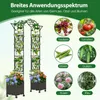 COSTWAY Łuk różany 2 w 1, 250 cm, krata ze skrzynką na Podgląd zdjęcia produktu 9