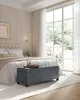 A bedroom scene with a bed and a storage bench in front of it. Náhled obrázku produktu