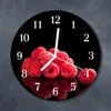 Glasuhr Wanduhr Küchenuhr Echt-Glas 30fi cm Himbeeren rot Produktbild-Vorschau 2