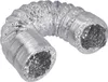 A flexible, silver aluminum dryer vent hose is shown against a white background. Produktbild-Vorschau