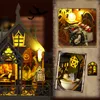 MODFU DIY mini domeček – dřevěný set zahradního stylu s LED Náhled obrázku produktu 9