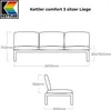KETTLER Comfort 3-Sitzer/Liege, anthrazit matt/ graphite, Produktbild-Vorschau 12