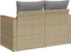 Gartensofa mit Kissen 2-Sitzer Beige Poly Rattan Produktbild-Vorschau 6