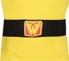 A close-up of a yellow costume with a black belt featuring a red and yellow logo. Anteprima dell’immagine prodotto
