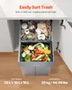 A built-in trash can system with multiple compartments under a kitchen counter. Produktbild-Vorschau