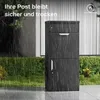 Skrzynka na listy XPOtool czarna 500 x 370 x 1120 mm, Podgląd zdjęcia produktu 16