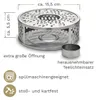 Creano Teekanne aus Glas 1,2l mit Glassieb und silver Produktbild-Vorschau 4
