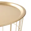 Close-up of the top of a gold wire side table. Produktbild-Vorschau