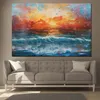 Abstrakt Meer Sonnenuntergang Wandbild Leinwandbild Produktbild-Vorschau 3