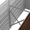 Close-up view of the internal metal frame and corrugated metal panels of a raised garden bed. Produktbild-Vorschau
