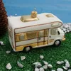 Christbaumschmuck Glas Wohnwagen 11cm weiß / gold Produktbild-Vorschau 7