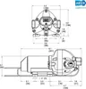 Diagram of a pump with dimensions. Produktbild-Vorschau
