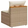 vidaXL Gartensofas ohne Armlehnen mit Kissen 2 Stk. Beige Produktbild-Vorschau 7