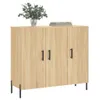 vidaXL Sideboard Sonoma-Eiche 90x34x80 cm Holzwerkstoff Produktbild-Vorschau 3
