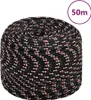 vidaXL Bootsseil Schwarz 6 mm 50 m Polypropylen -  Seile Produktbild-Vorschau 2