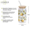2er Set Trinkglas 500ml Zitronen Strohhalm Bambusdeckel Produktbild-Vorschau 2
