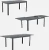 sweeek - Ausziehbarer Gartentisch aus Aluminium, 8 Plätze - Produktbild-Vorschau 3